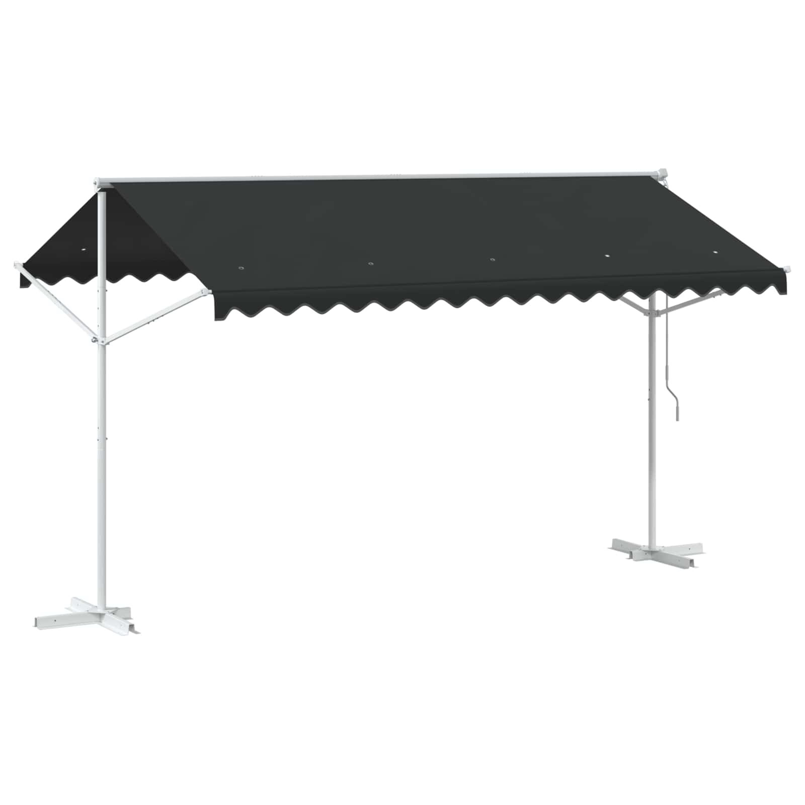 vidaXL Free Standing Awning 4 x 3 m Polyester Anthracite 6