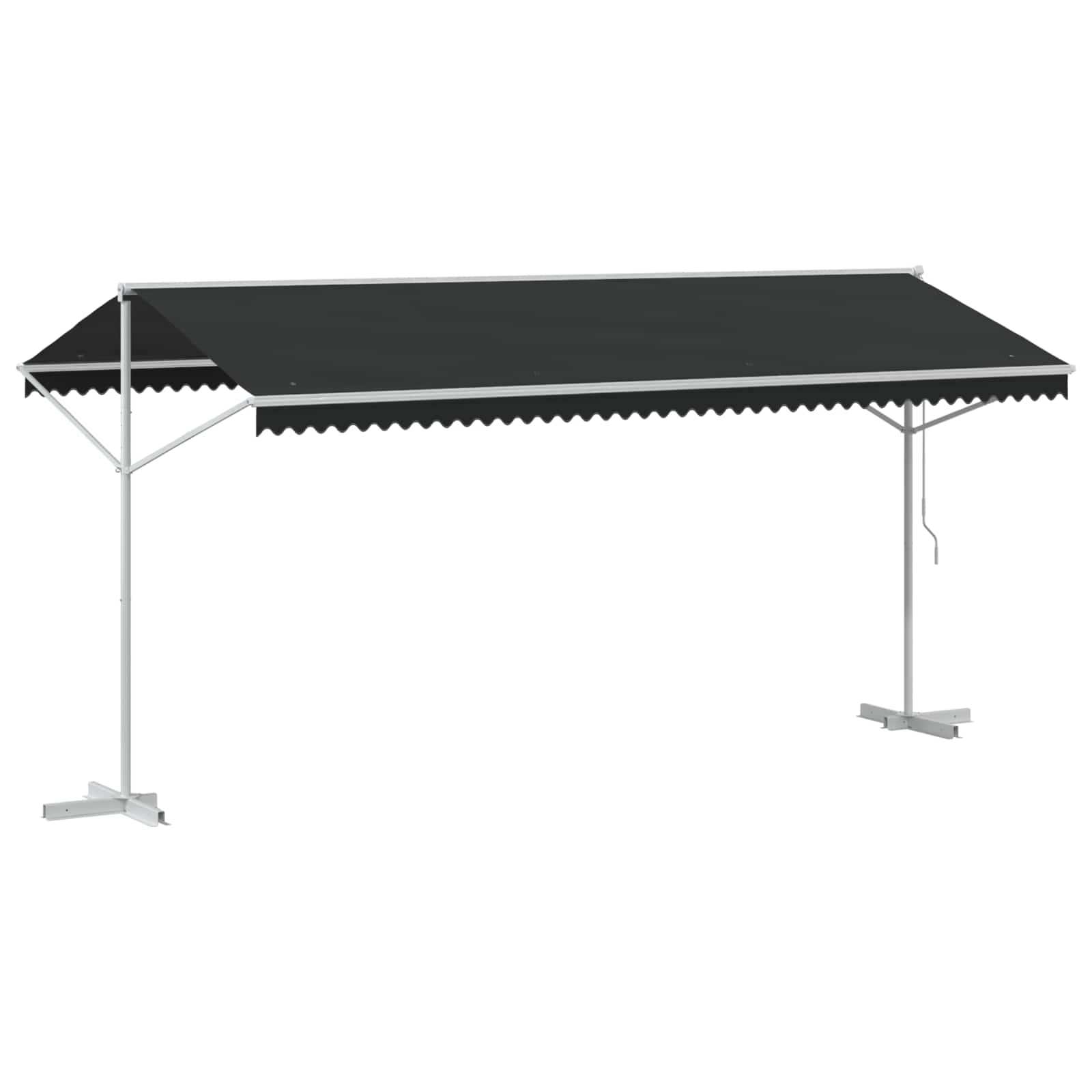 vidaXL Free Standing Awning 5 x 3 m Polyester Anthracite 6