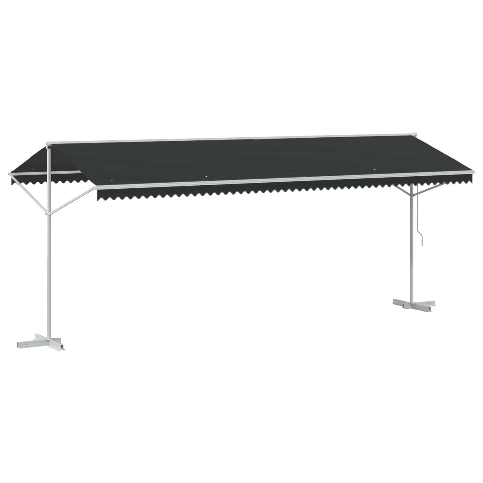 vidaXL Free Standing Awning 6 x 3 m Polyester Anthracite 6