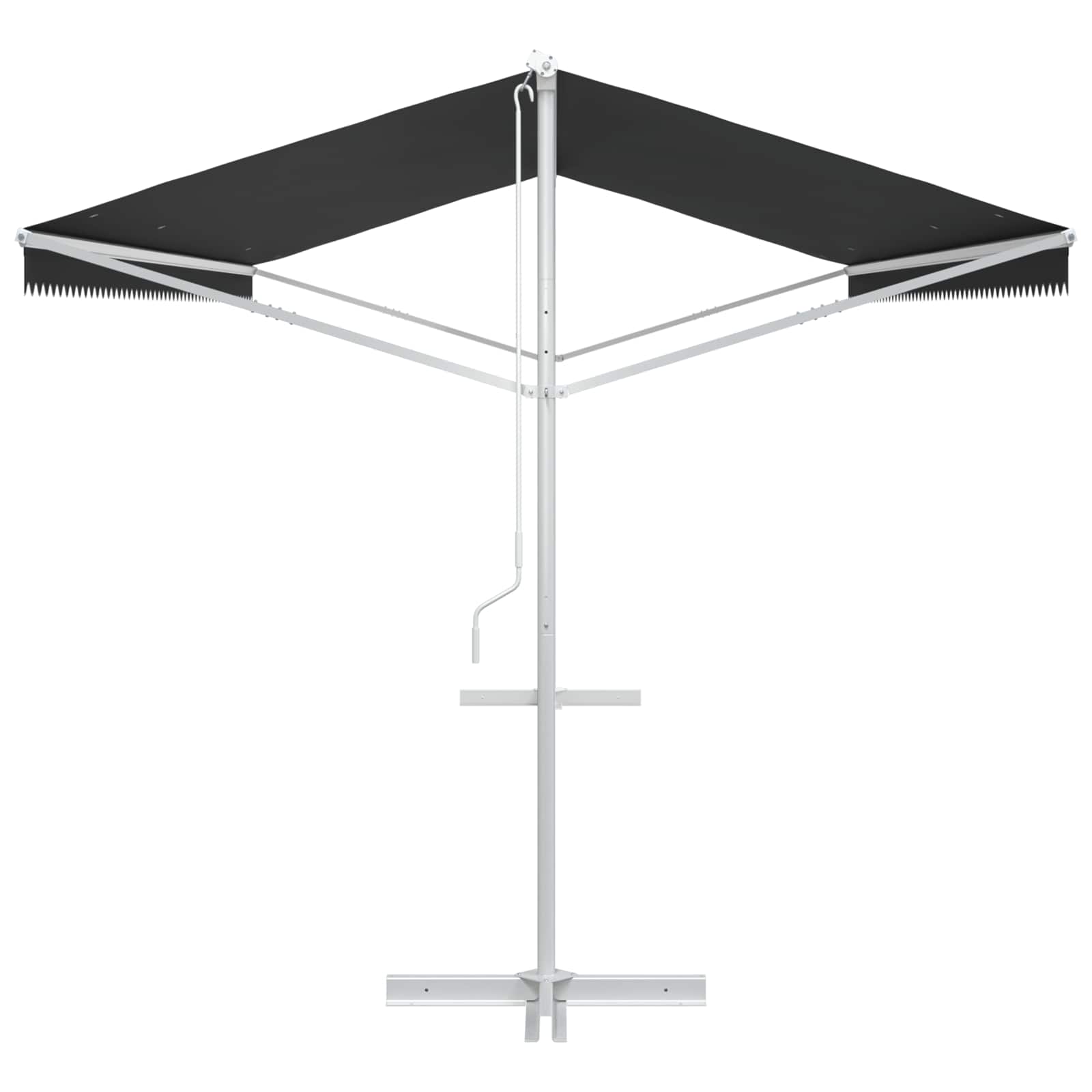 vidaXL Free Standing Awning 6 x 3 m Polyester Anthracite 5