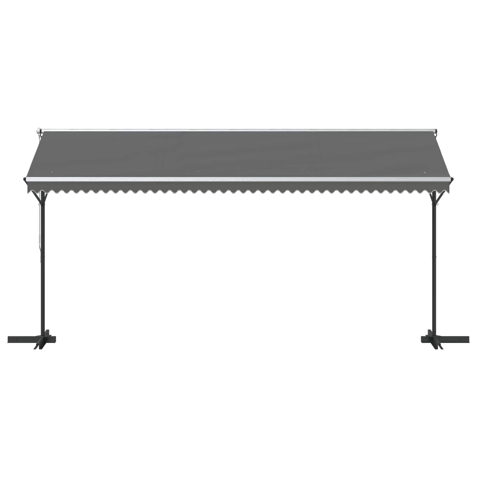 vidaXL Free Standing Awning 5 x 3 m Polyester Grey 4