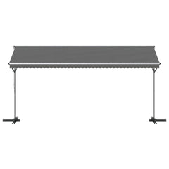 vidaXL Free Standing Awning 5 x 3 m Polyester Grey 4