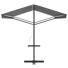 vidaXL Free Standing Awning 5 x 3 m Polyester Grey 5