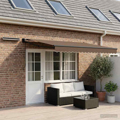 Solar Electric Awning Anthracite Taupe