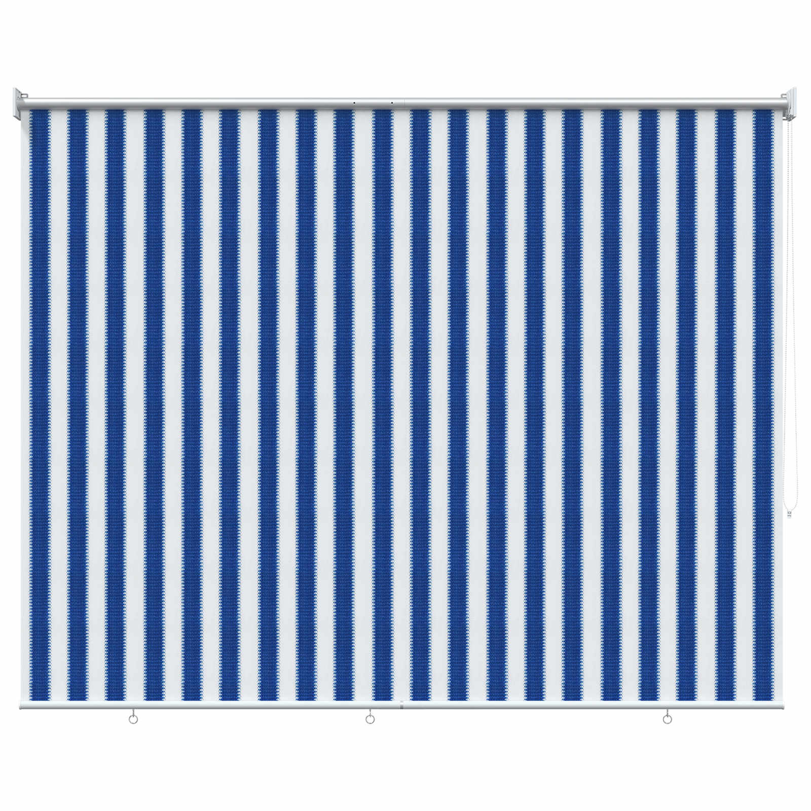 vidaXL Outdoor Roller Blind 90% UV Block Blue and White Stripe HDPE 2