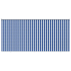 vidaXL Outdoor Roller Blind 90% UV Block Blue and White Stripe HDPE 2