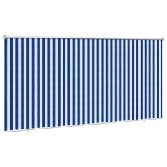 vidaXL Outdoor Roller Blind 90% UV Block Blue and White Stripe HDPE 5