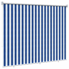 vidaXL Outdoor Roller Blind 90% UV Block Blue and White Stripe HDPE 5