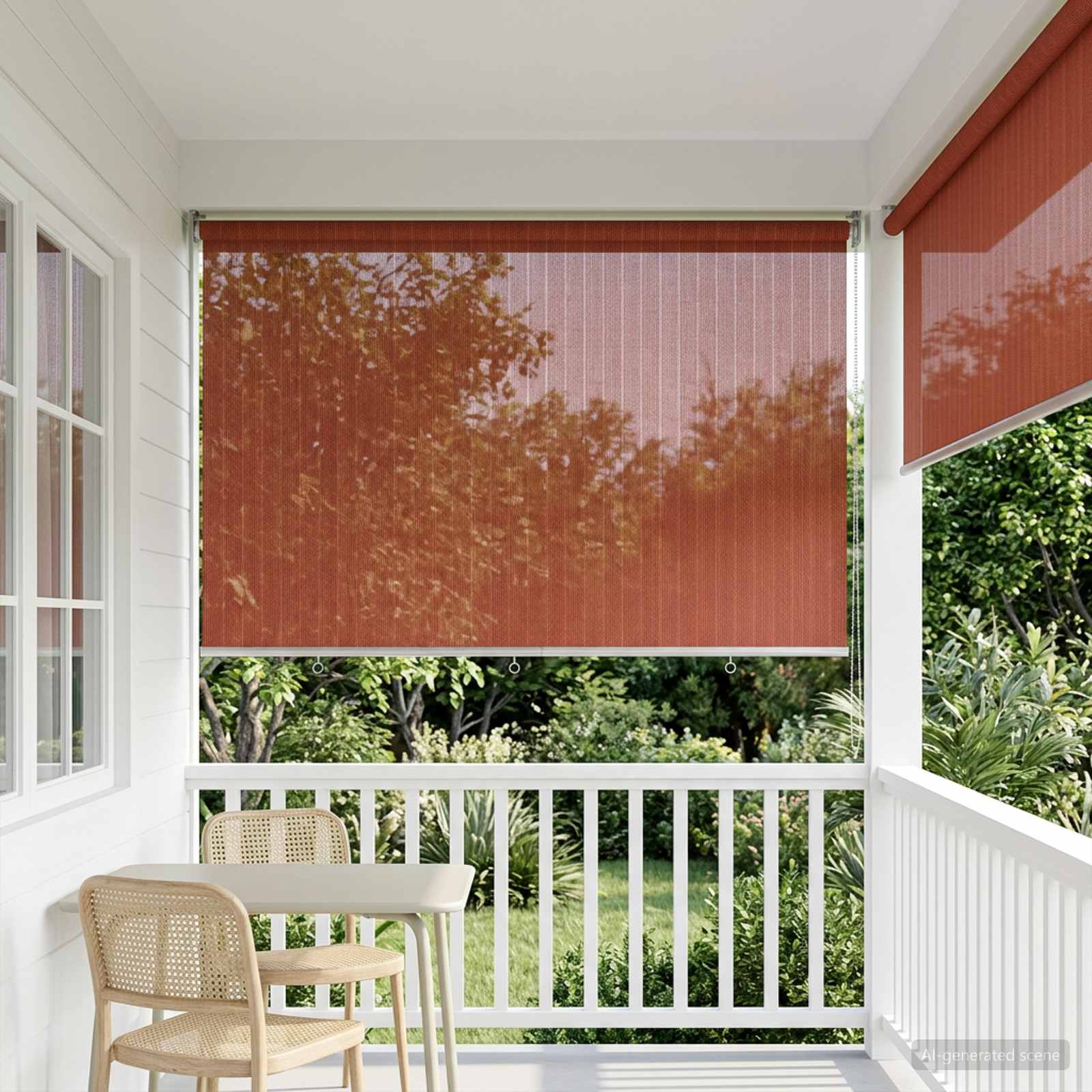 vidaXL Outdoor Roller Blind 90% UV Block Terracota 140 x 230 cm HDPE 1