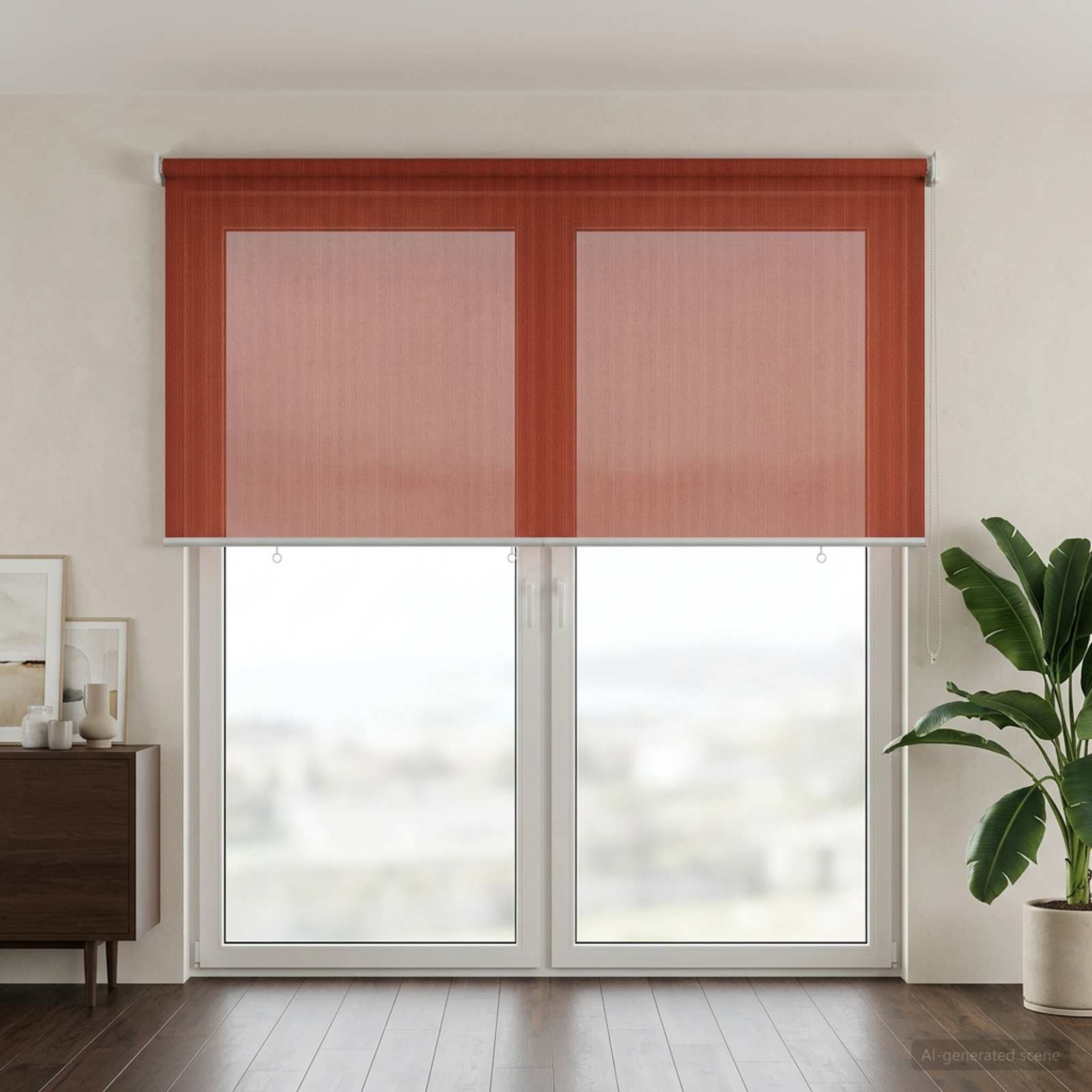 vidaXL Outdoor Roller Blind 90% UV Block Terracota 140 x 230 cm HDPE 3