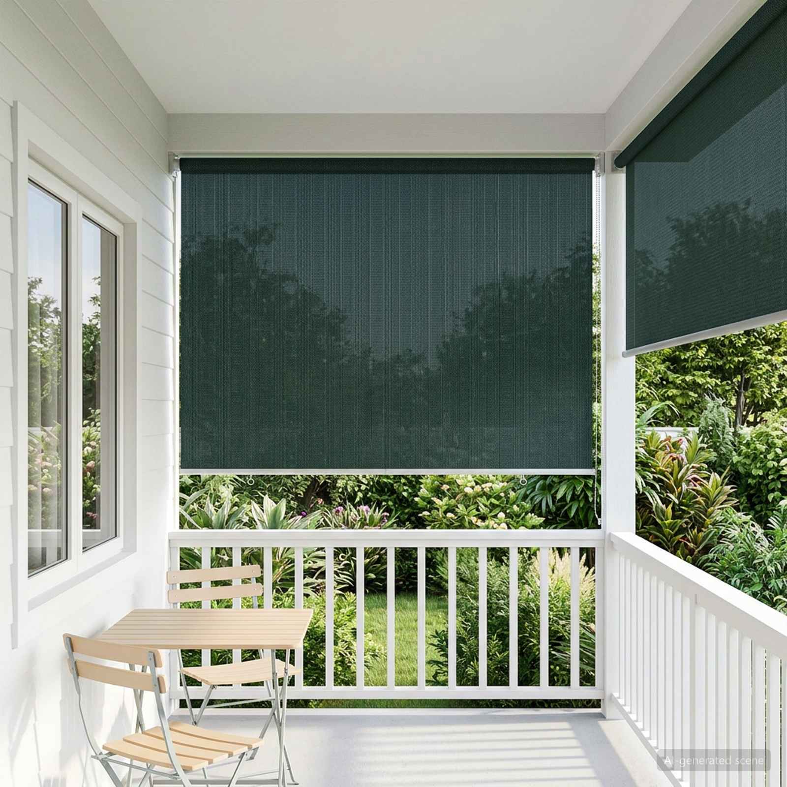 vidaXL Outdoor Roller Blind 90% UV Block Dark Green 160 x 230 cm HDPE 3