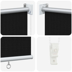 vidaXL Outdoor Roller Blind 90% UV Block Black 200 x 140 cm HDPE 6