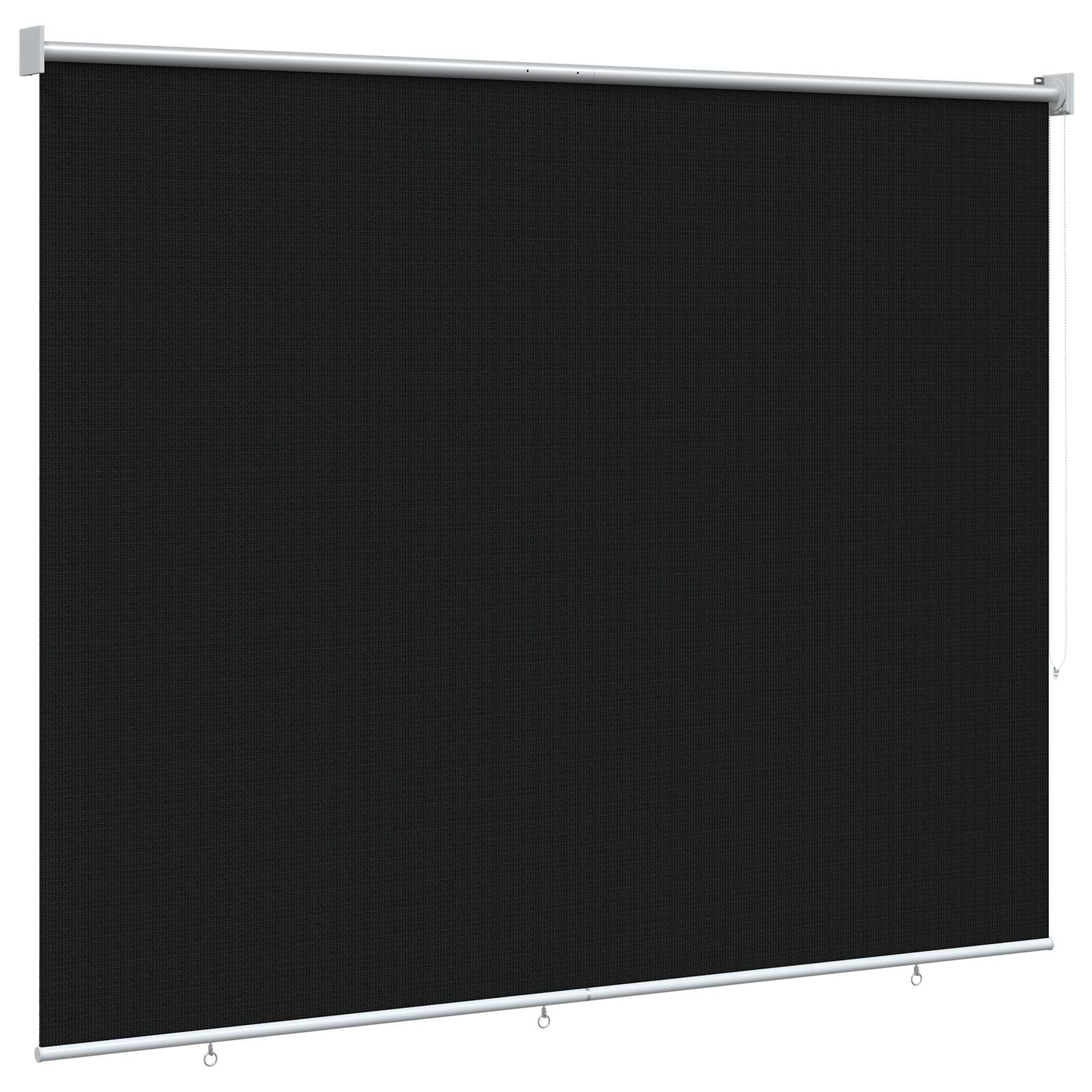 vidaXL Outdoor Roller Blind 90% UV Block Black 200 x 140 cm HDPE 4