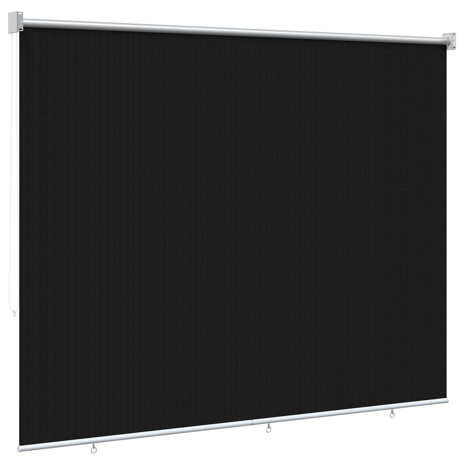 vidaXL Outdoor Roller Blind 90% UV Block Black 200 x 140 cm HDPE 5