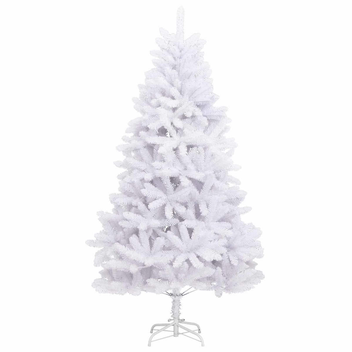 Artificial Hinged Christmas Tree White PVC Steel