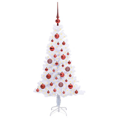vidaXL Artificial Christmas Tree with Stand White 120 cm PVC and Steel 3