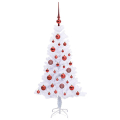vidaXL Artificial Christmas Tree with Stand White 120 cm PVC and Steel 4