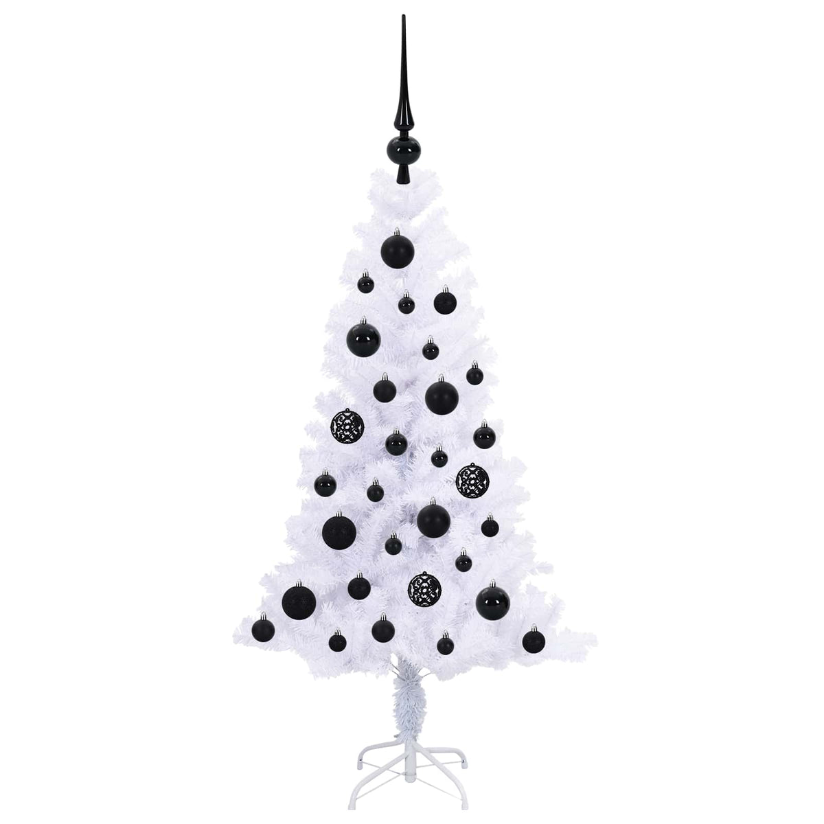 vidaXL Artificial Christmas Tree with Stand White 120 cm PVC and Steel 4