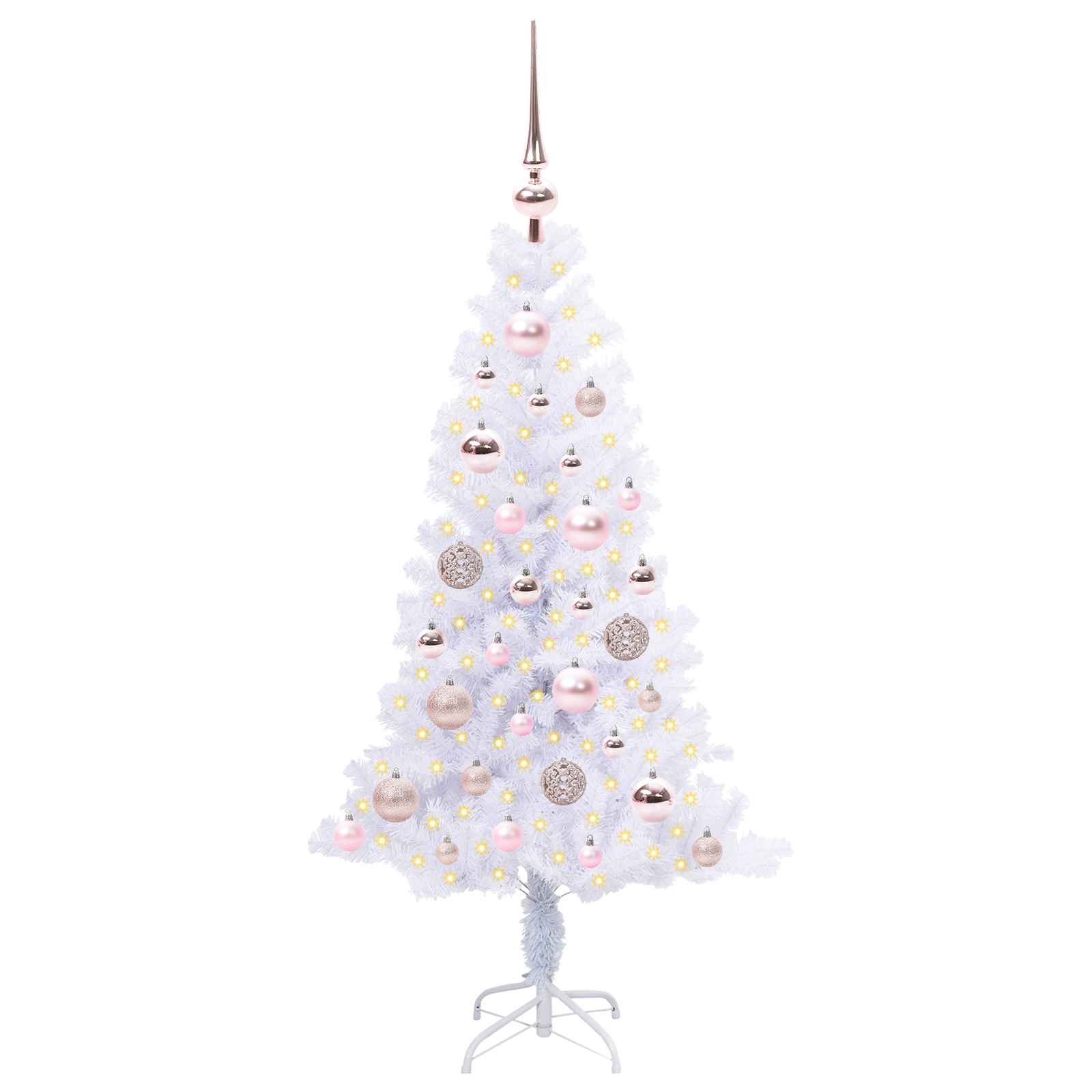 vidaXL Artificial Christmas Tree with Stand White 120 cm PVC and Steel 3