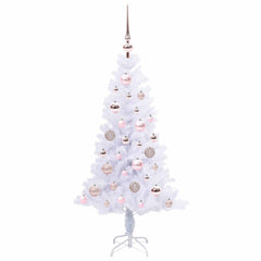 vidaXL Artificial Christmas Tree with Stand White 120 cm PVC and Steel 4
