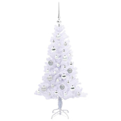 vidaXL Artificial Christmas Tree with Stand White 120 cm PVC and Steel 4