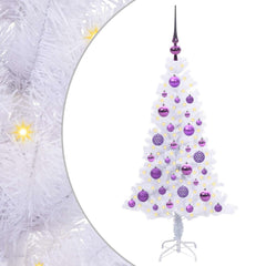 vidaXL Artificial Christmas Tree with Stand White 120 cm PVC and Steel 2