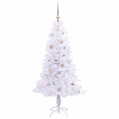 vidaXL Artificial Christmas Tree with Stand White 150 cm PVC and Steel 4