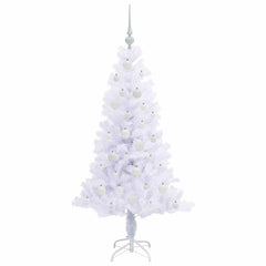 vidaXL Artificial Christmas Tree with Stand White 150 cm PVC and Steel 4
