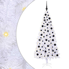 vidaXL Artificial Christmas Tree with Stand White 180 cm PVC and Steel 2