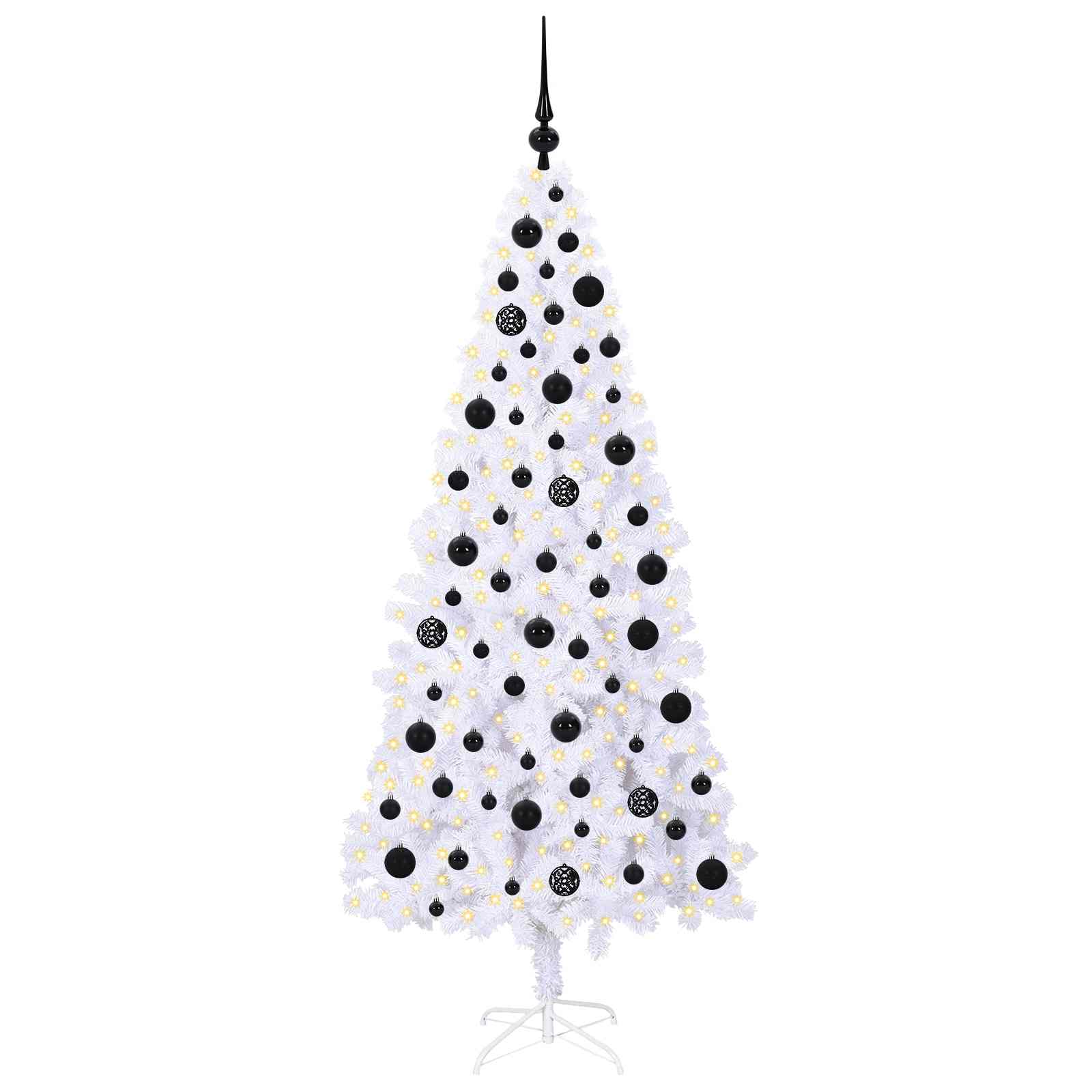 vidaXL Artificial Christmas Tree with Stand White 180 cm PVC and Steel 3
