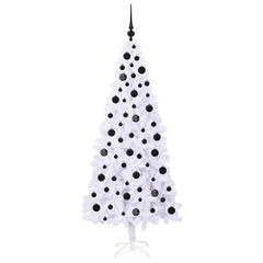 vidaXL Artificial Christmas Tree with Stand White 180 cm PVC and Steel 4