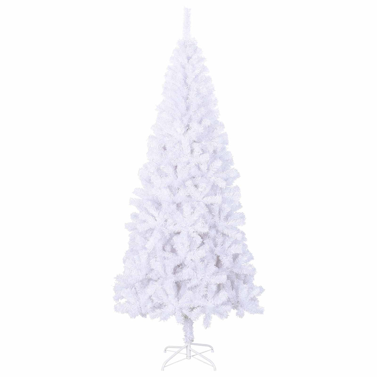Artificial Christmas Tree with Stand White 180 cm PVC and Steel Black