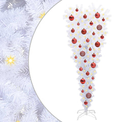 vidaXL Artificial Christmas Tree with Stand White 120 cm PVC and Steel 2