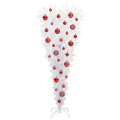 vidaXL Artificial Christmas Tree with Stand White 120 cm PVC and Steel 3
