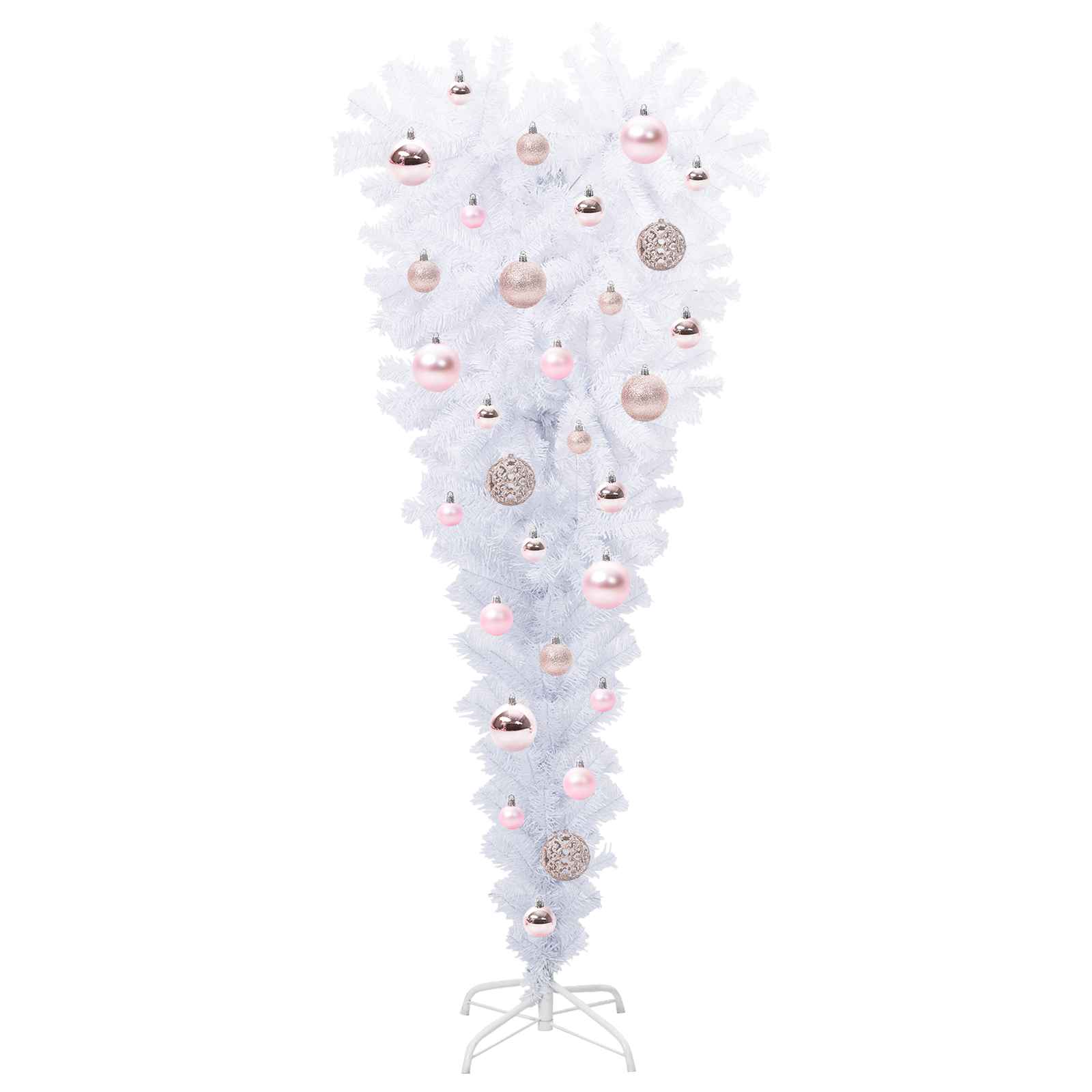vidaXL Artificial Christmas Tree with Stand White 120 cm PVC and Steel 4