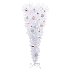 vidaXL Artificial Christmas Tree with Stand White 120 cm PVC and Steel 4