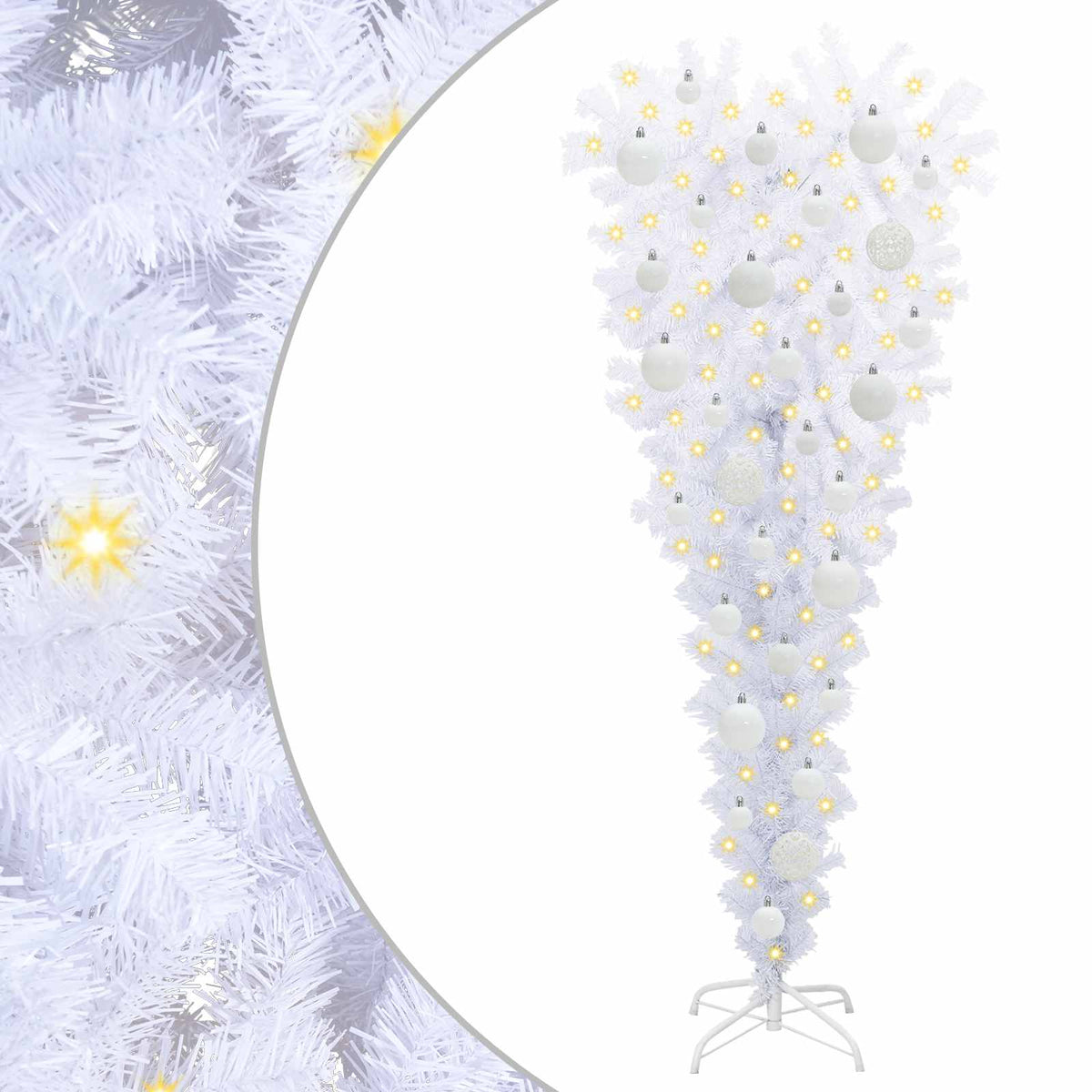 Artificial Christmas Tree with Stand White 120 cm PVC and Steel White