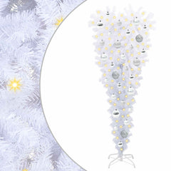 vidaXL Artificial Christmas Tree with Stand White 120 cm PVC and Steel 2