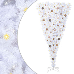 Artificial Christmas Tree with Stand White PVC and Steel Rose and gold 180 cm