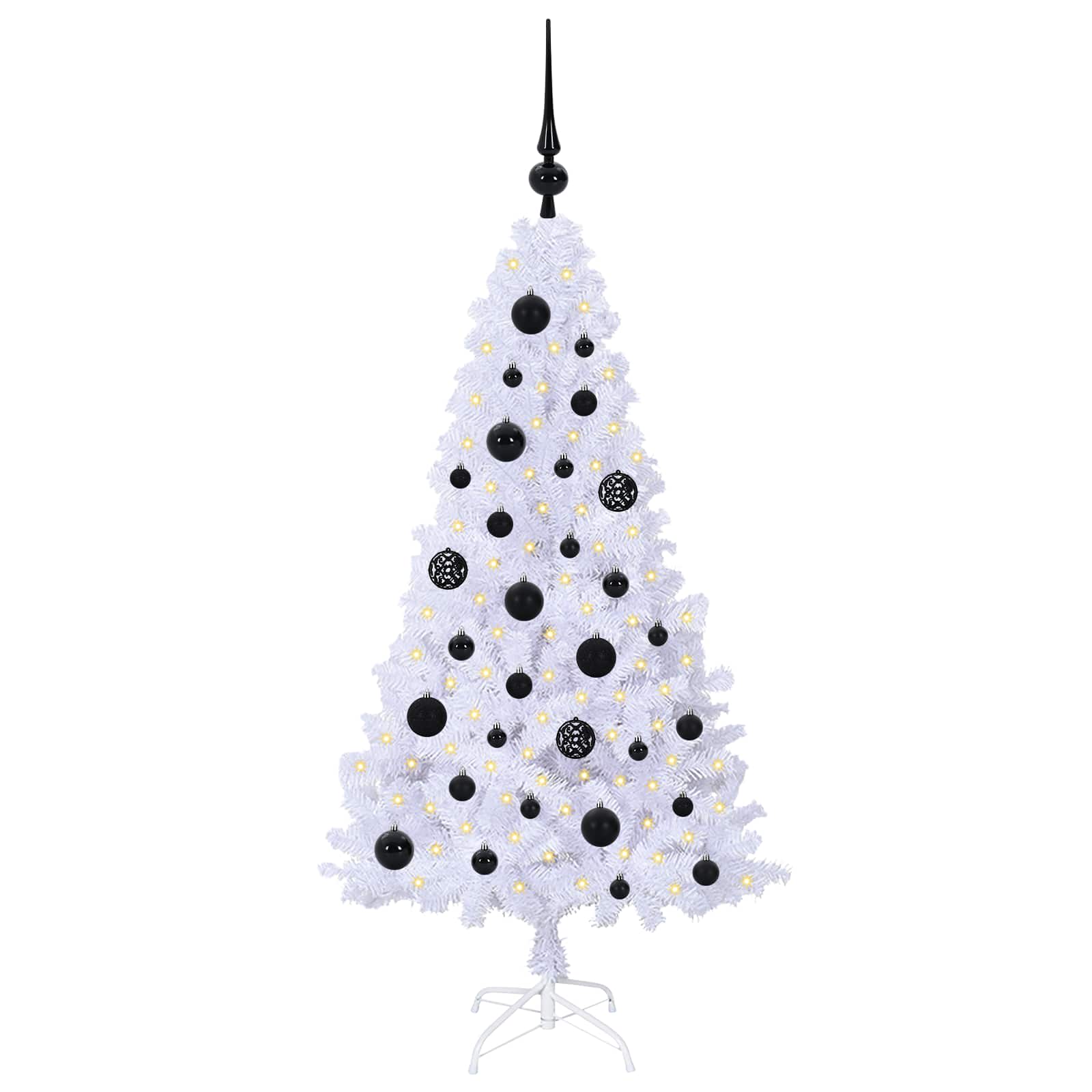 vidaXL Artificial Christmas Tree White 120 cm PVC and Steel 3
