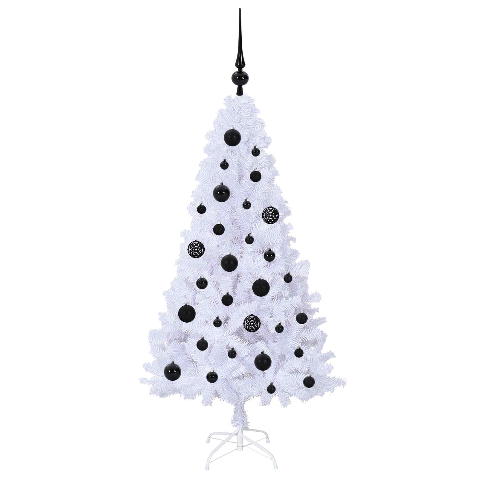 vidaXL Artificial Christmas Tree White 120 cm PVC and Steel 4