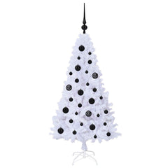 vidaXL Artificial Christmas Tree White 120 cm PVC and Steel 4