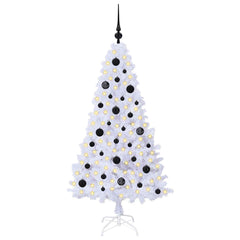 vidaXL Artificial Christmas Tree White 150 cm PVC and Steel 3