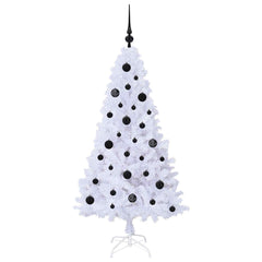 vidaXL Artificial Christmas Tree White 150 cm PVC and Steel 4