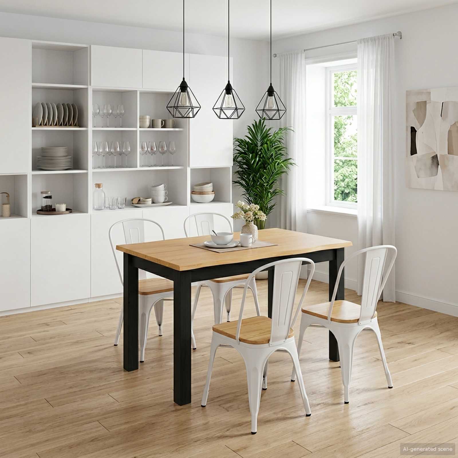 VidaXL Dining Table EKAI Black 112 x 70 x 76.5 cm Solid Pine Wood 1
