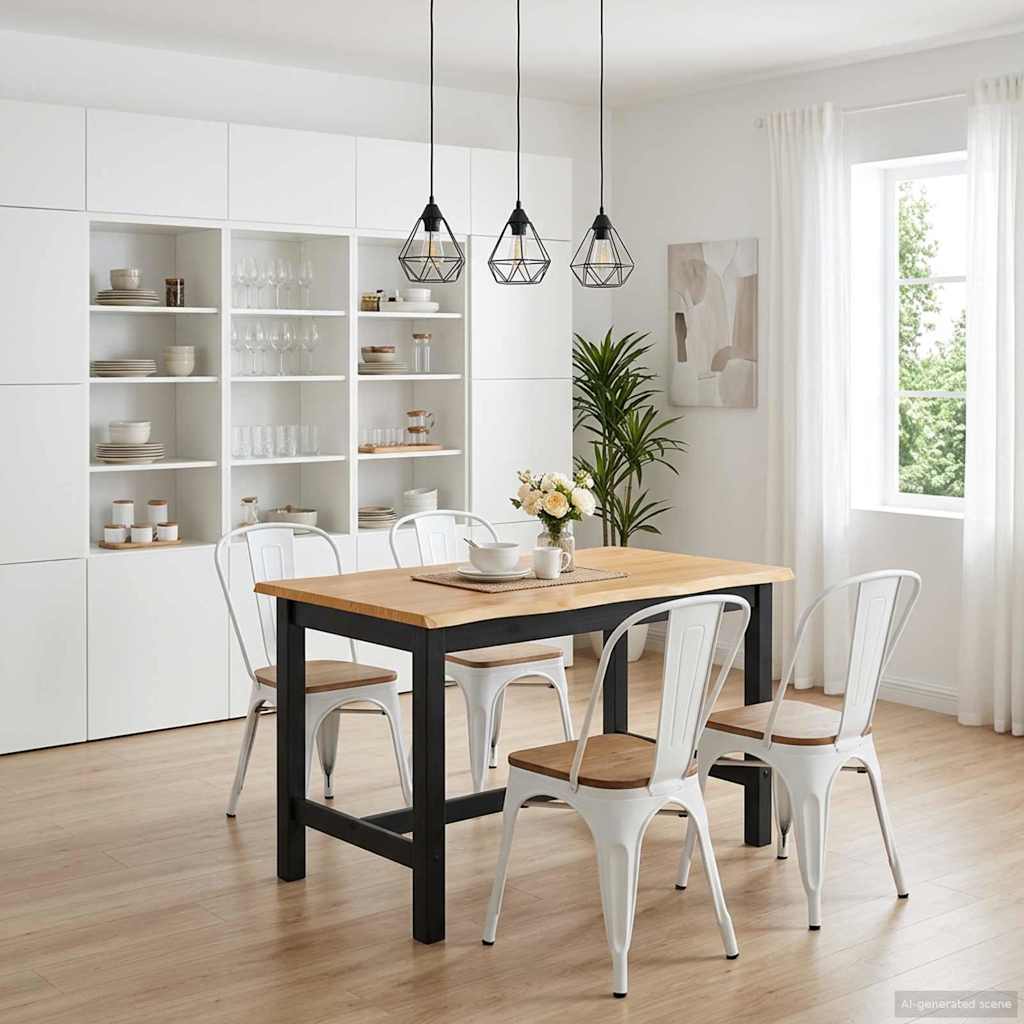VidaXL High Bar Table EKAI Black 112 x 70 x 91 cm Solid Pine Wood 1