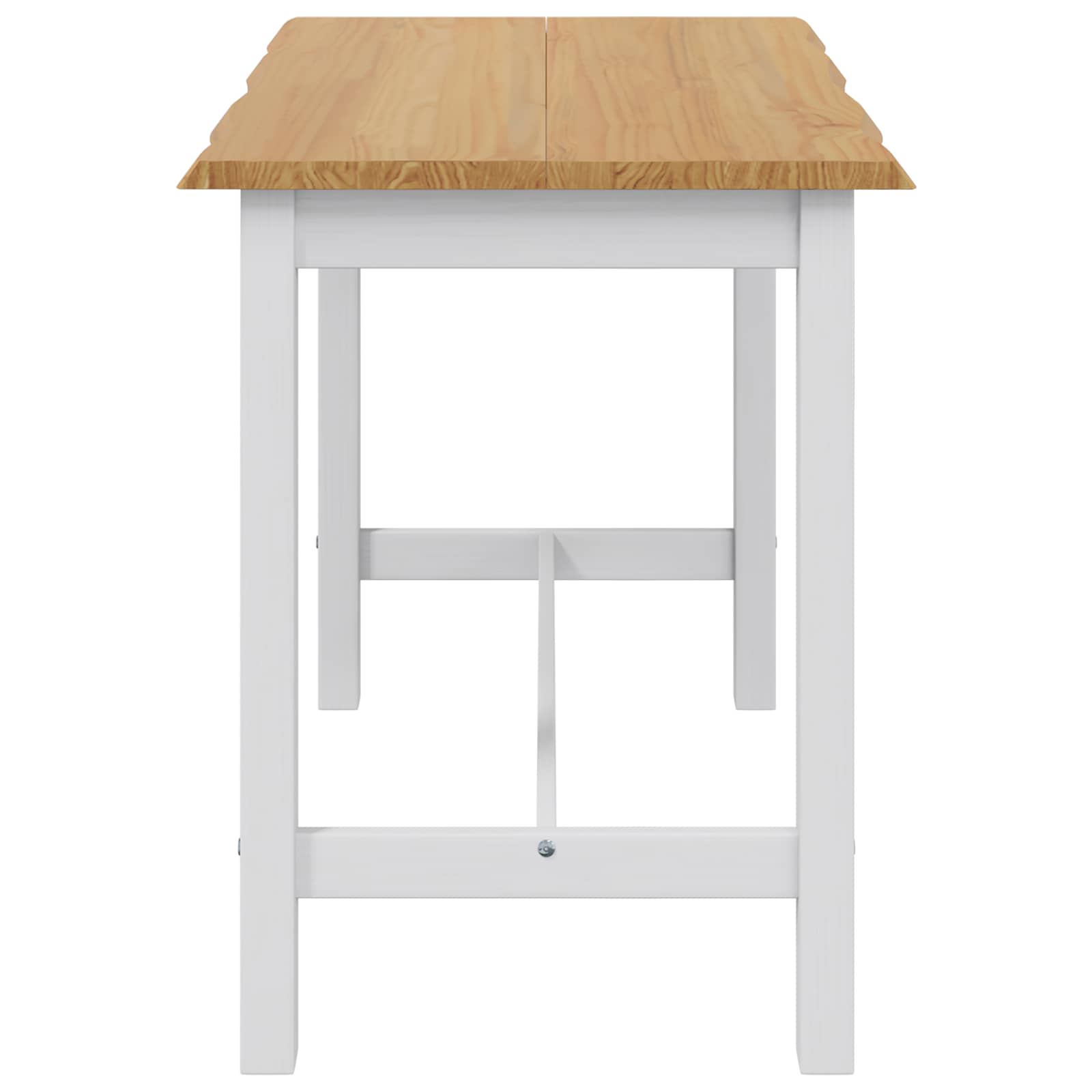 VidaXL High Bar Table EKAI White 112 x 70 x 91 cm Solid Pine Wood 5