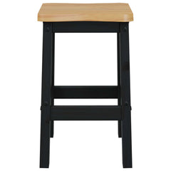 vidaXL High Bar Stool EKAI 2 pcs Black 40 x 29 x 63 cm Solid Pine Wood 4
