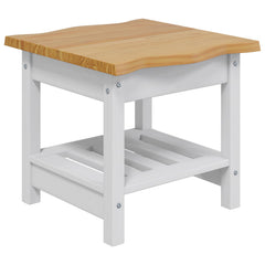 Side Table EKAI 50 x 50 x 45.5 cm Solid Pine Wood White