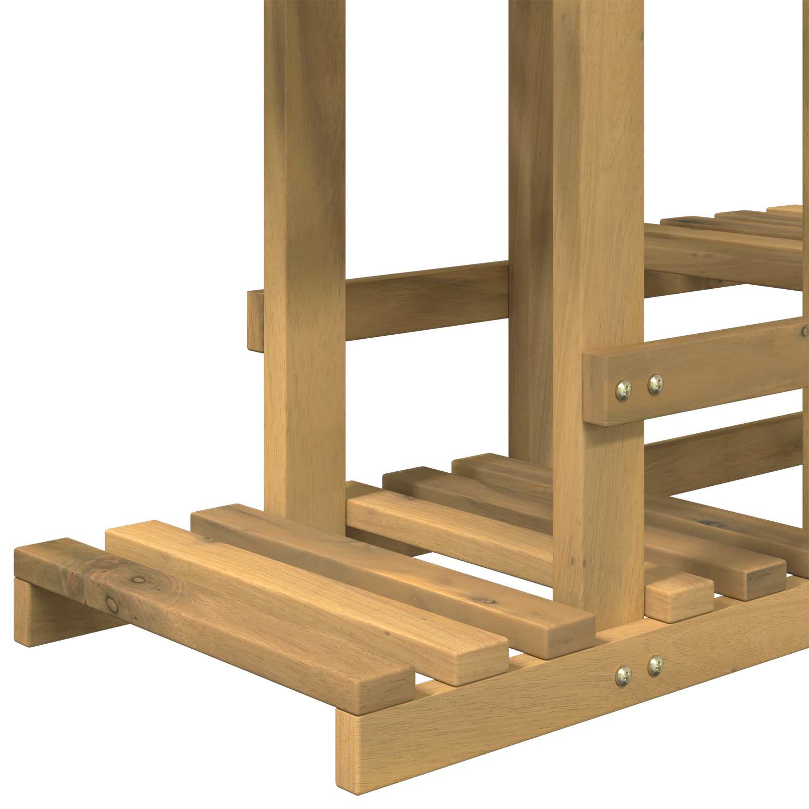 vidaXL Plant Stand White 93.5 x 25 x 91.5 cm Solid Acacia Wood 4